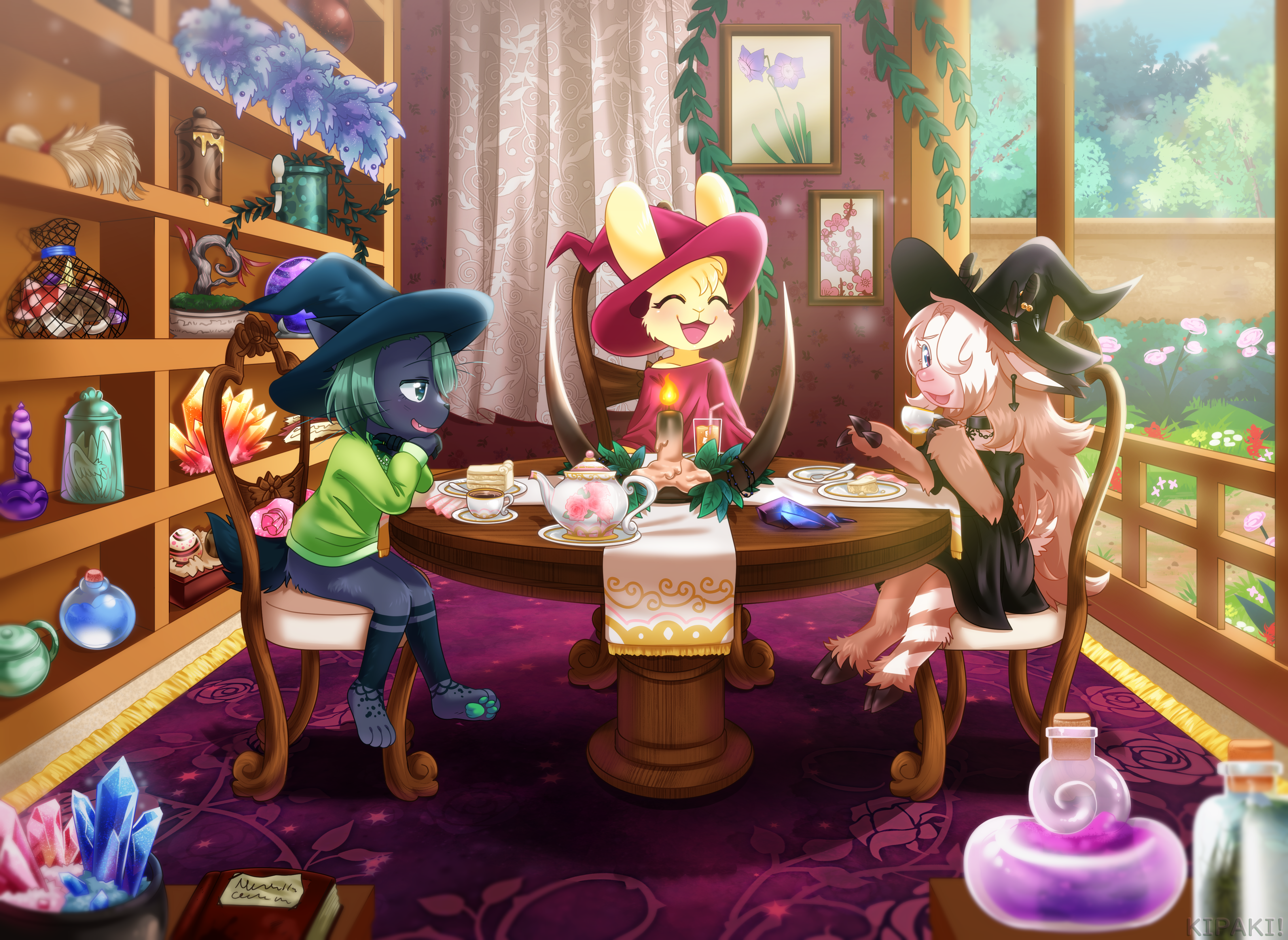Three underage furry witches.