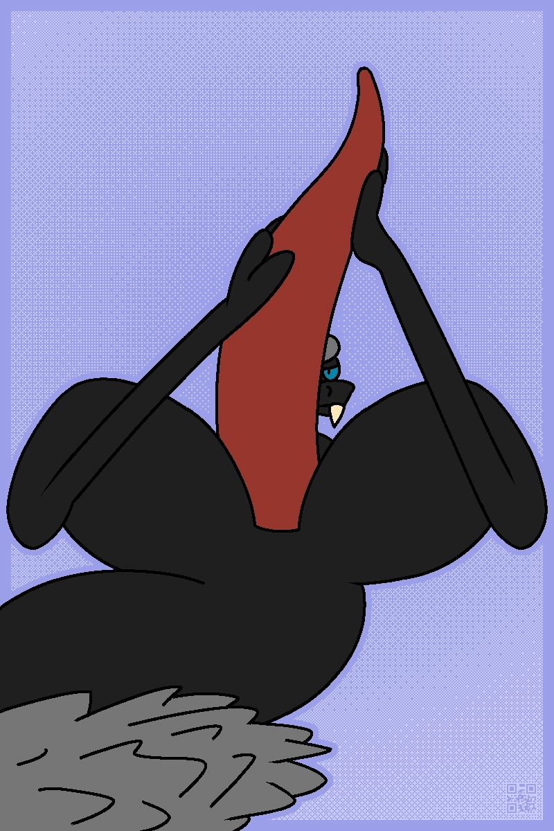 a yinglet with a quite large penis giving herself a footjob