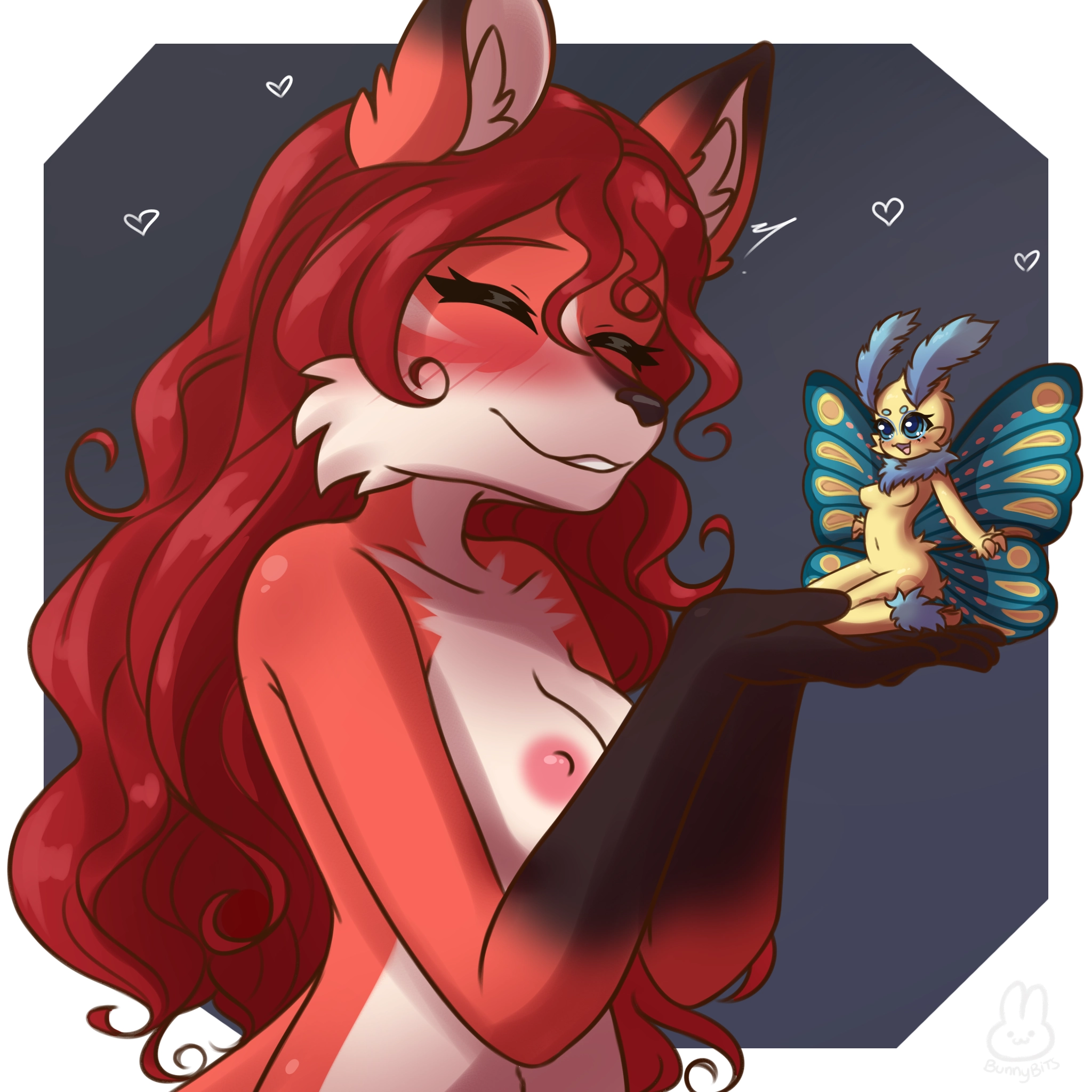 Nephilim furry holding a smaller furry.