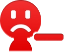 unyeah, it's sad and red has a minus instead of a plus