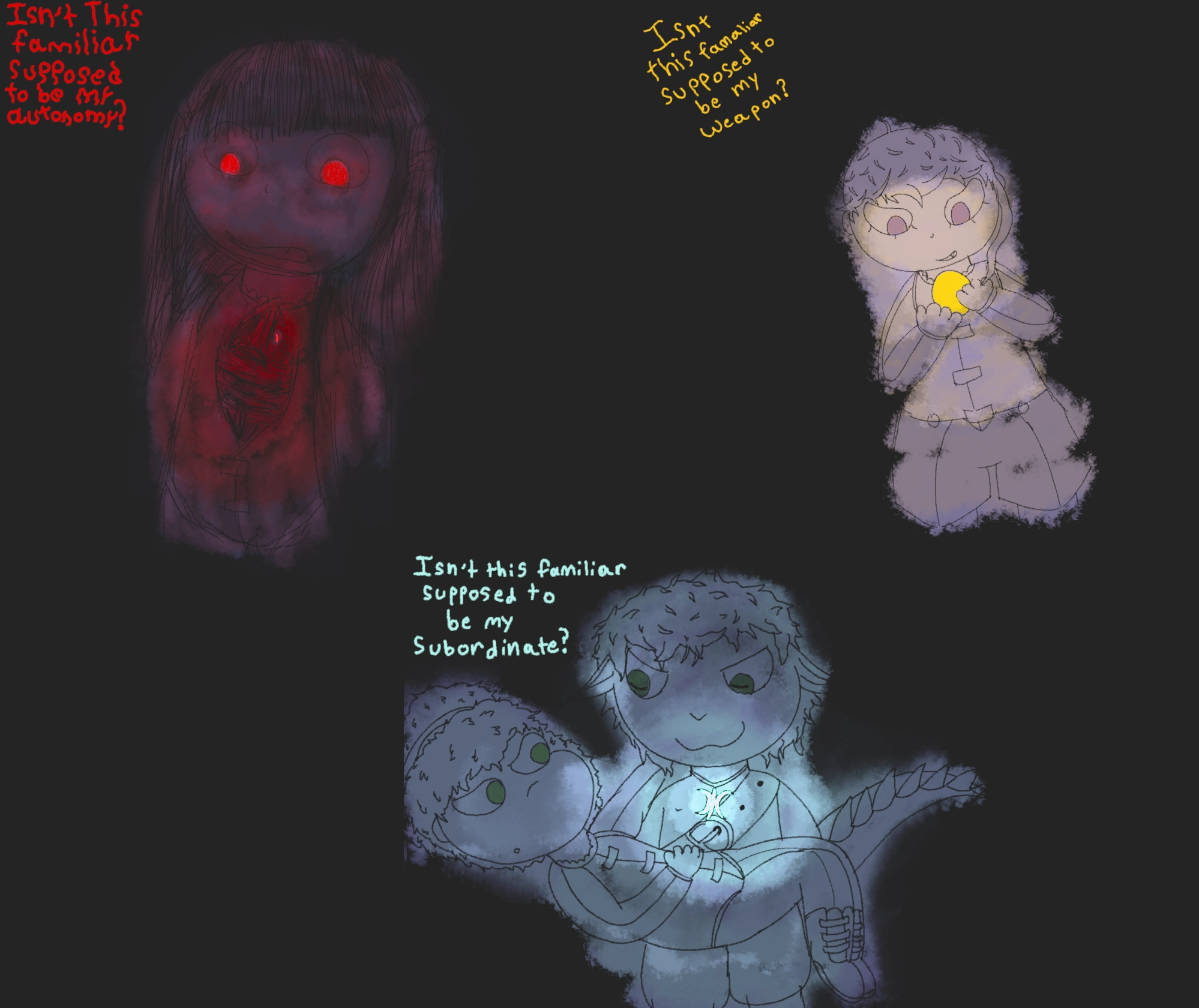 all three of the previous sketches on one page