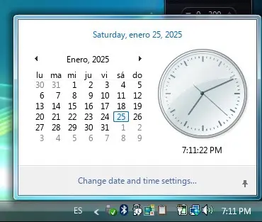 Vista clock recreation