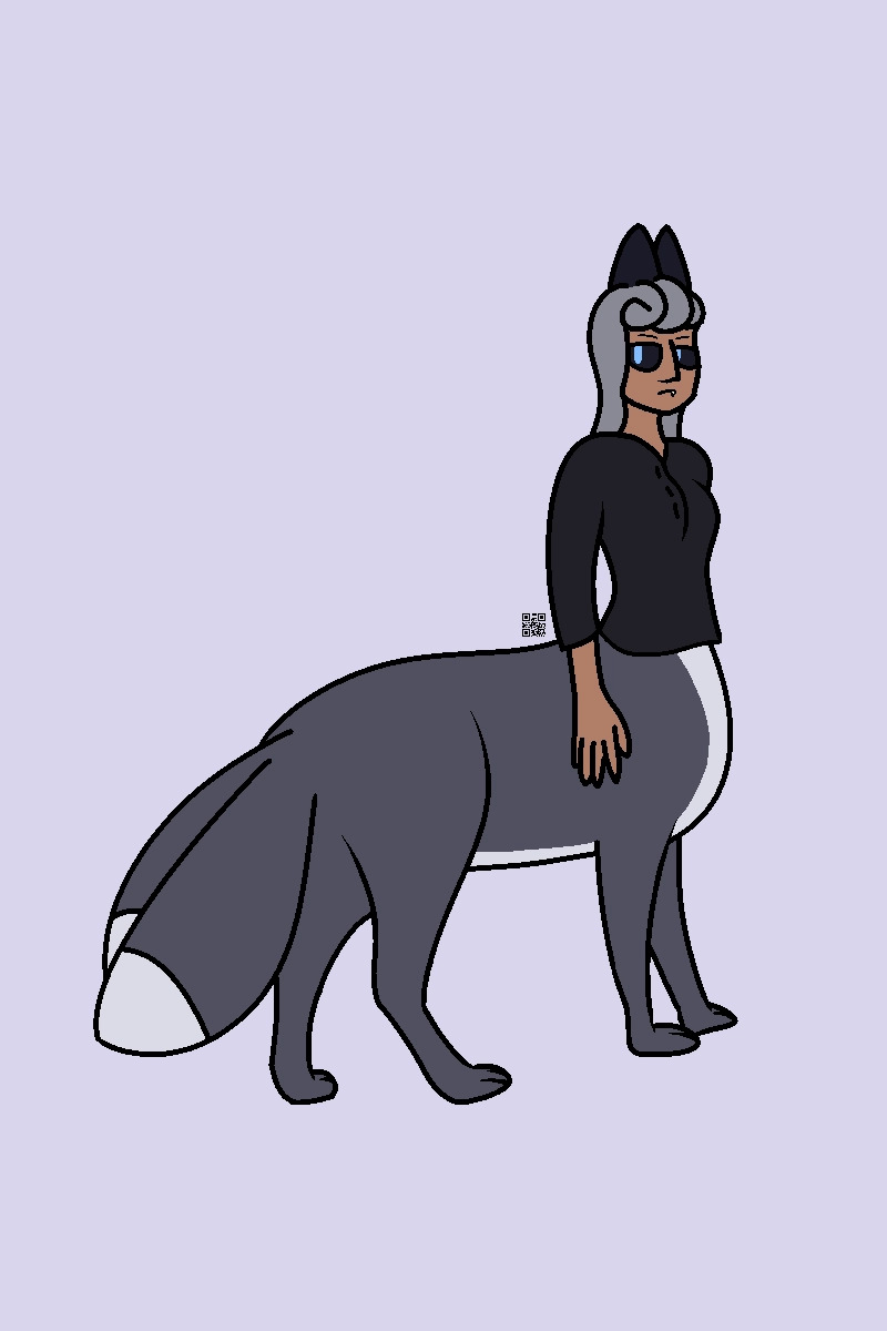 foxgirl taur. they look a bit annoyed.