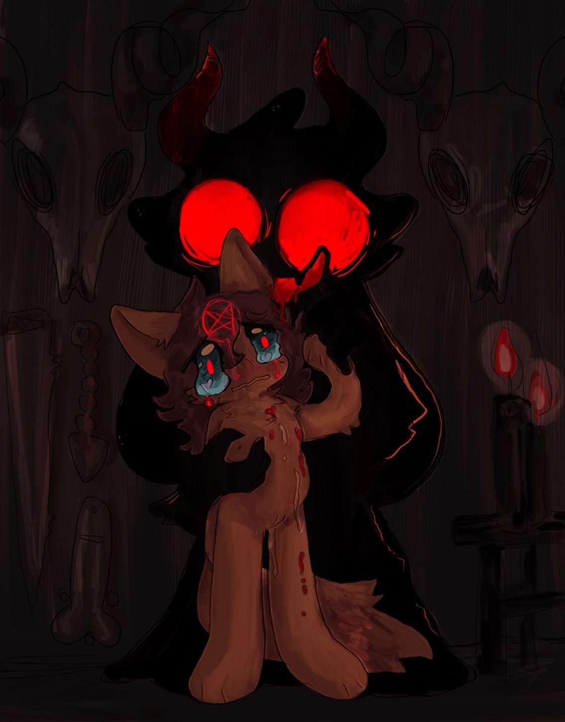 Underage furry being high on adrenochrome.