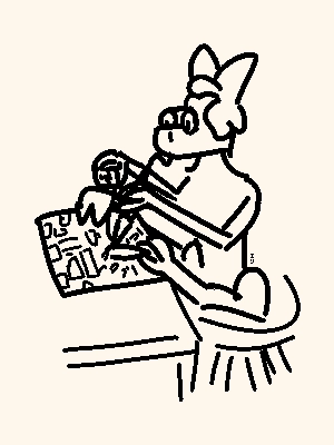 doodle of yinglet soldering