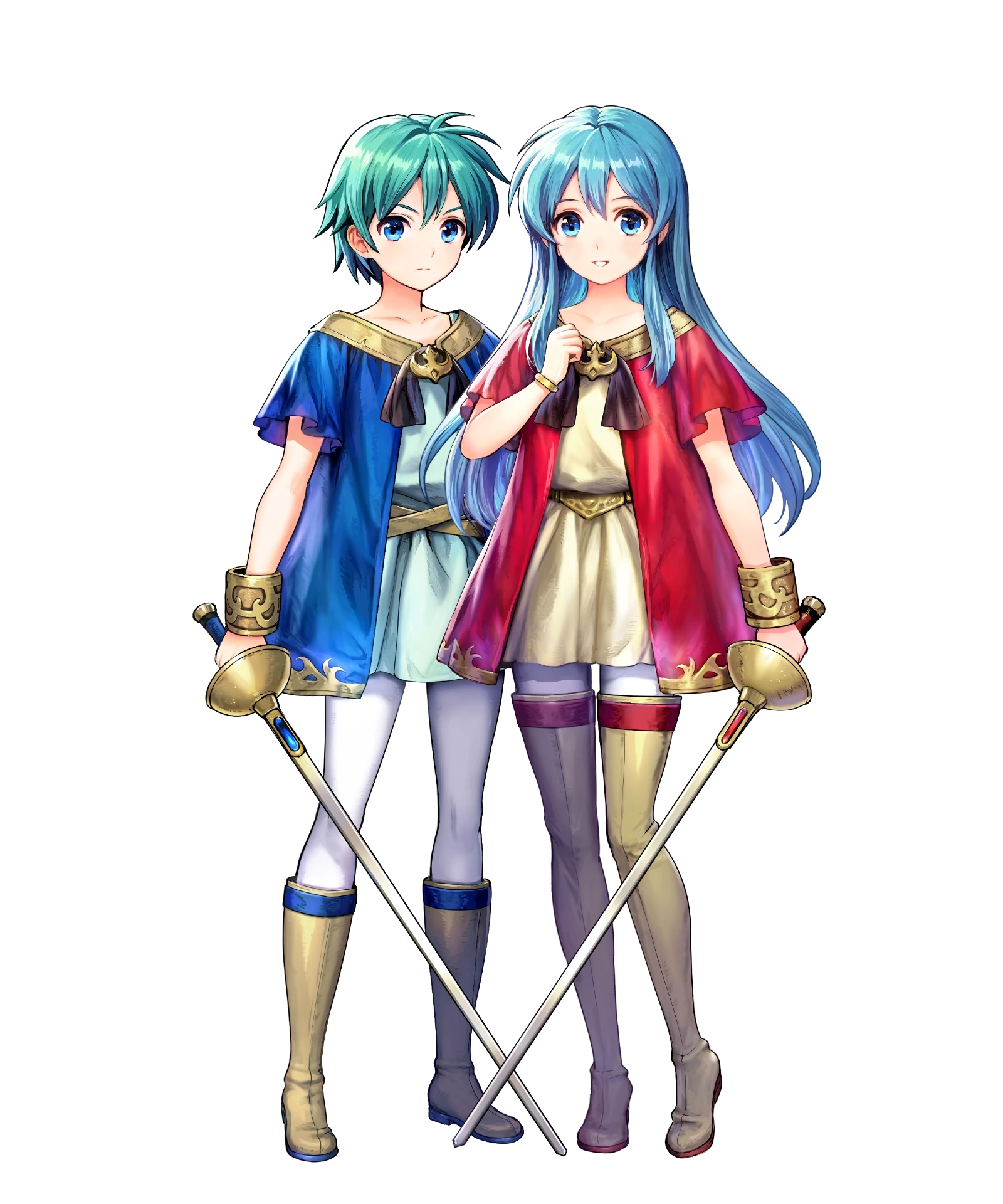 Ephraim and Eirika as children from FEH. This is a thing they do in that game now.