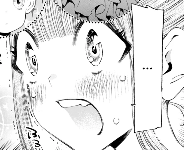 mimika from yuzumori-san looking absolutely awestruck by yuzumori