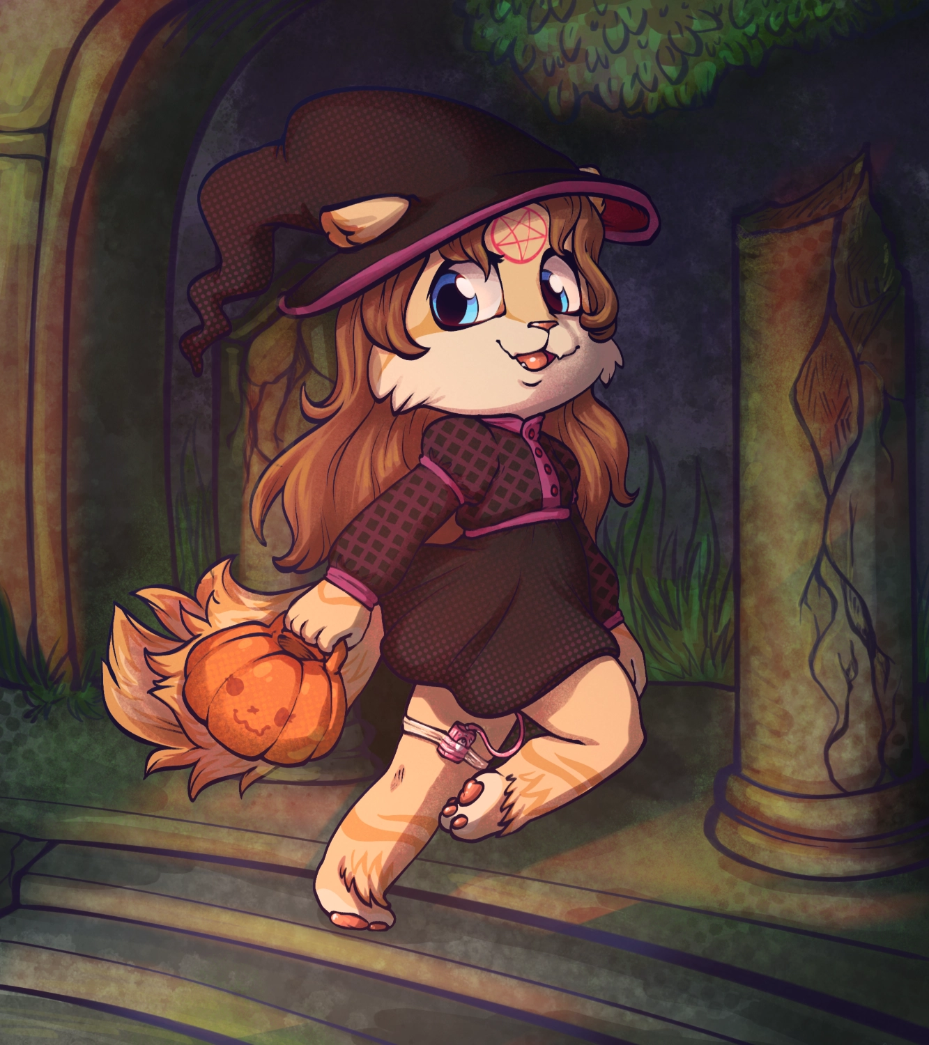 Underage furry in a costume.